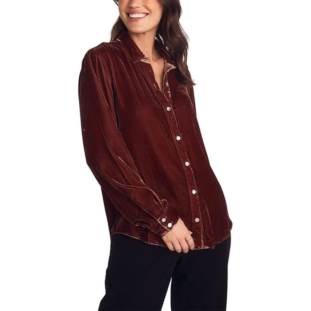 Bella Dahl Womens  Silk- Blend Classic Shirt